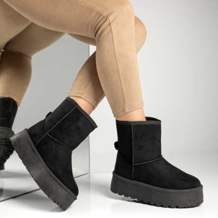 Cizme dama tip UG negru suede MOD12269, 3, modlet.ro