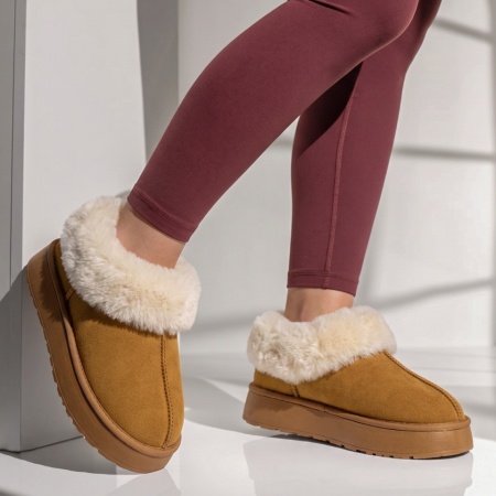 Cizme scurte dama tip UG maro suede EMA45, 3, modlet.ro