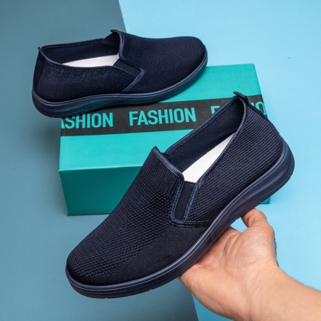 Espadrile barbati cu insertie de material elastic albastre DAN6, 2, modlet.ro