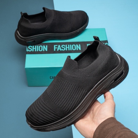 Adidasi barbati, Espadrile barbati din material textil negre MOD13196, modlet.ro