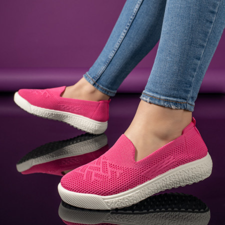 REDUCERI INCALTAMINTE, Espadrile dama cu talpa joasa roz inchis MOD11164, modlet.ro