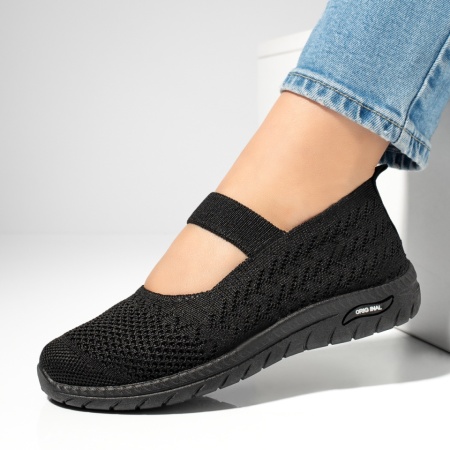 Espadrile dama cu talpa joasa si bareta negre MOD13059, 2, modlet.ro