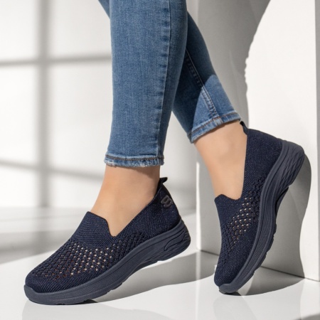 Espadrile sport dama cu perforatii albastre EMA14, 2, modlet.ro