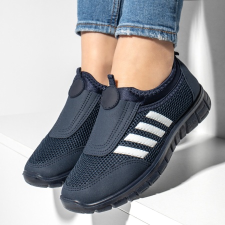 Incaltaminte dama, Espadrile sport dama cu talpa groasa albastru inchis MOD13181, modlet.ro
