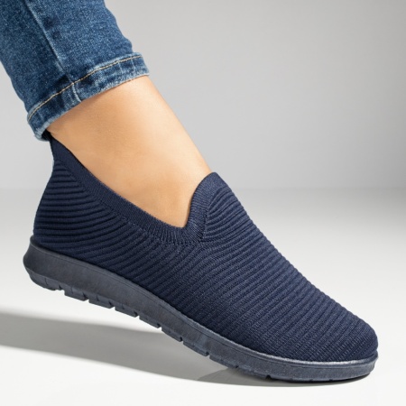 Espadrile sport dama din material textil albastru inchis MOD13053, 3, modlet.ro