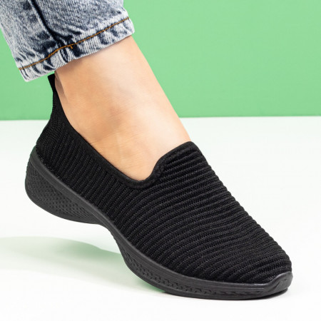 Espadrile sport dama din material textil negre MOD05095, 3, modlet.ro