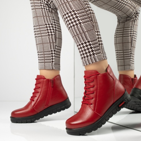 Ghete dama cu talpa groasa si fermoar rosii MOD06473, 3, modlet.ro