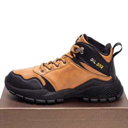Ghete sport cu siret de barbati maro cu negru MDL07366