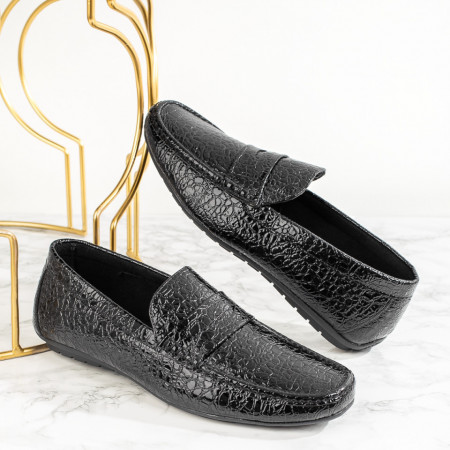 Plateste Jumatate!, Mocasini barbati negri MOD05394, modlet.ro