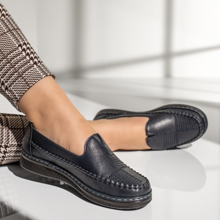 Balerini si Mocasini Dama, Mocasini dama albastri MOD13274, modlet.ro