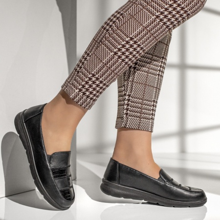 Balerini si Mocasini Dama, Mocasini dama negri MOD13271, modlet.ro