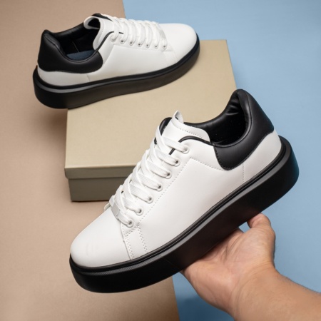 Pantofi casual barbati alb cu negru MOD13944