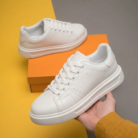 Pantofi casual barbati cu siret albi VLAD2, 2, modlet.ro