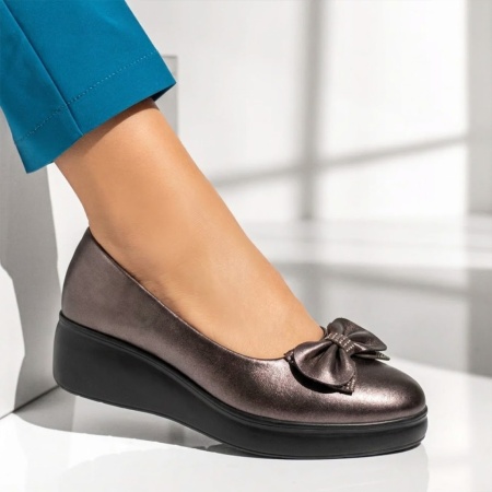 Pantofi casual dama cu platforma gri IRIS23, 3, modlet.ro