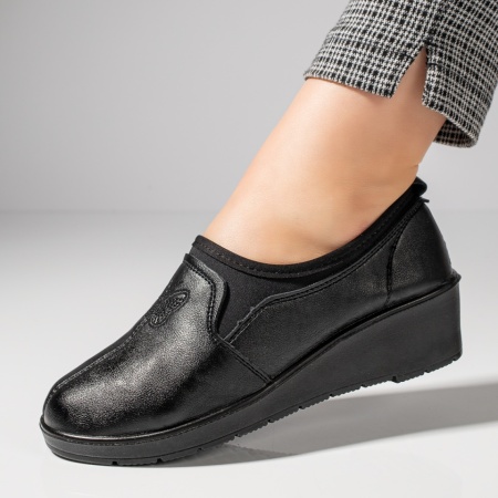 Pantofi casual dama cu platforma negri DORA34, 3, modlet.ro