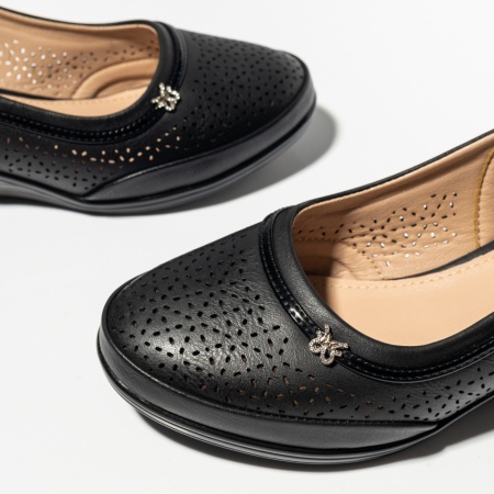 Pantofi casual dama cu platforma si bareta negri MOD14258, 3, modlet.ro