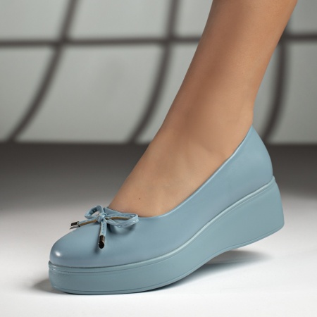 Pantofi casual dama cu platforma si fundita albastri IRIS48, 3, modlet.ro