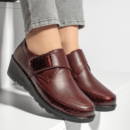 Pantofi casual dama cu platforma visinii MOD06218, 3, modlet.ro