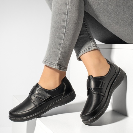 Pantofi casual dama, Pantofi casual dama cu scai negri MOD13153, modlet.ro