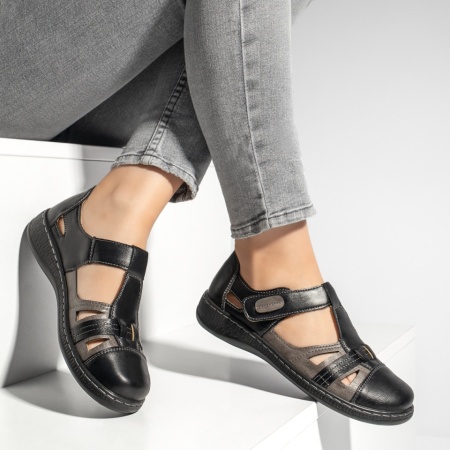 Pantofi casual dama cu scai negri MOD13310, 4, modlet.ro