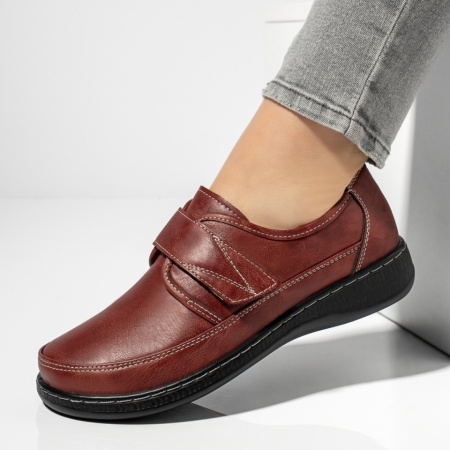 Pantofi casual dama, Pantofi casual dama cu scai visinii MOD13153, modlet.ro