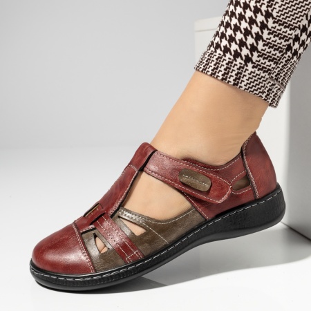 Pantofi casual dama cu scai visinii MOD13310, 2, modlet.ro