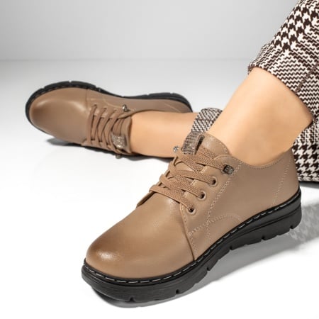 Pantofi casual dama cu strasuri maro ZEF13097, 2, zeforia.ro