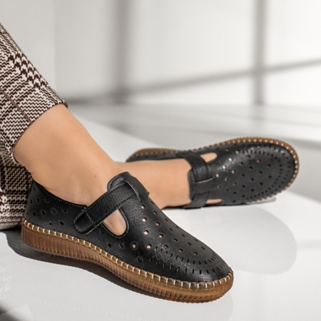 Pantofi casual dama, Pantofi casual dama negri cu scai MOD13268, modlet.ro