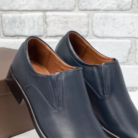 Pantofi eleganti barbati albastri din Piele naturala MOD03969, 4, modlet.ro