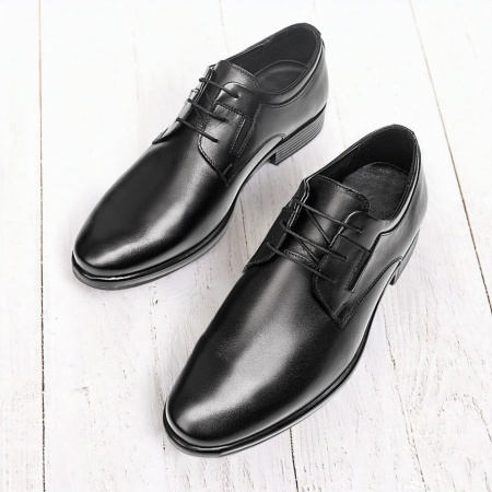 Pantofi eleganti barbati negri din Piele naturala MOD13074, 2, modlet.ro