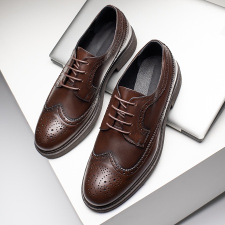 Plateste Jumatate!, Pantofi eleganti maro barbati din Piele naturala MOD11907, modlet.ro