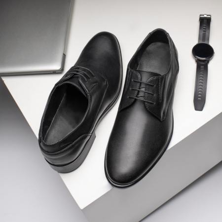 Pantofi negri eleganti barbati din Piele naturala MOD11561, 2, modlet.ro