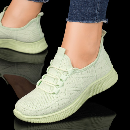 REDUCERI INCALTAMINTE, Pantofi sport dama cu talpa joasa verzi MOD10147, modlet.ro