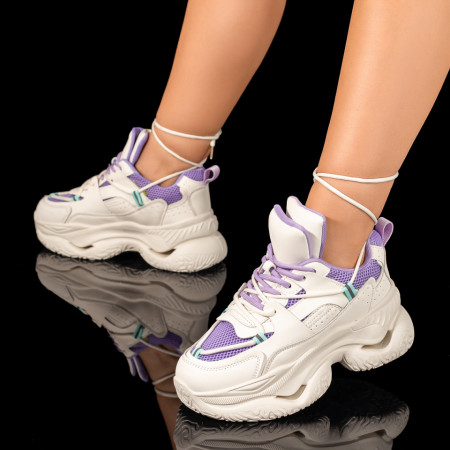Pantofi sport dama mov cu talpa groasa MOD10075, 3, modlet.ro