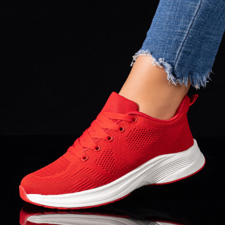 Adidasi dama, Pantofi sport dama rosii MOD03139, modlet.ro