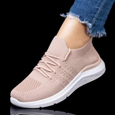 Adidasi dama, Pantofi sport dama roz cu siret MOD08186, modlet.ro