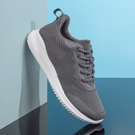 Adidasi barbati, Pantofi sport gri cu siret barbati MOD11285, modlet.ro