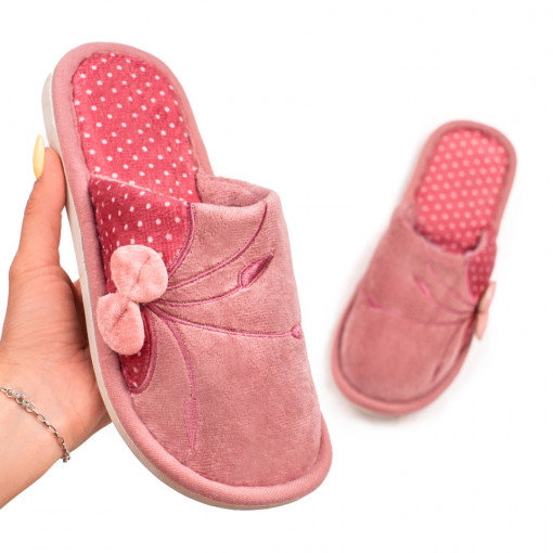 Papuci dama roz cu funda MDL06161