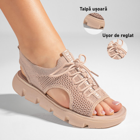 Sandale dama roz cu talpa joasa ZEF11347, 3, zeforia.ro