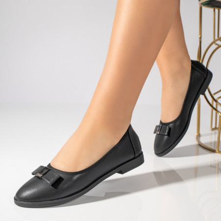 Balerini si Mocasini Dama, Balerini dama cu fundita si talpa joasa negri MOD11535, modlet.ro