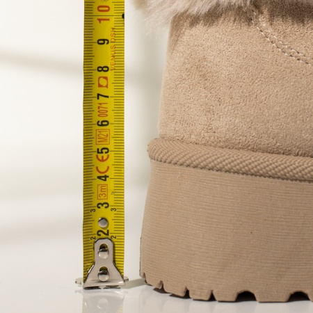 Cizme dama cu talpa groasa tip UG bej suede MOD12836, 3, modlet.ro