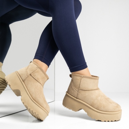 Cizme dama tip oog bej deschis suede MOD14114, 3, modlet.ro