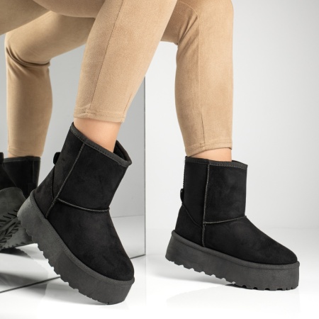 Cizme dama tip UG negru suede MOD12269, 4, modlet.ro