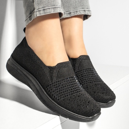 Espadarile sport dama cu pietre aplicate negre ZEF13178, 4, zeforia.ro