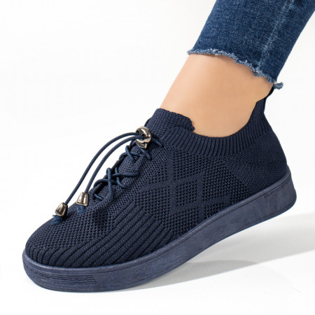 Reduceri incaltaminte dama, Espadrile dama albastre cu siret elastic ZEF10999, zeforia.ro