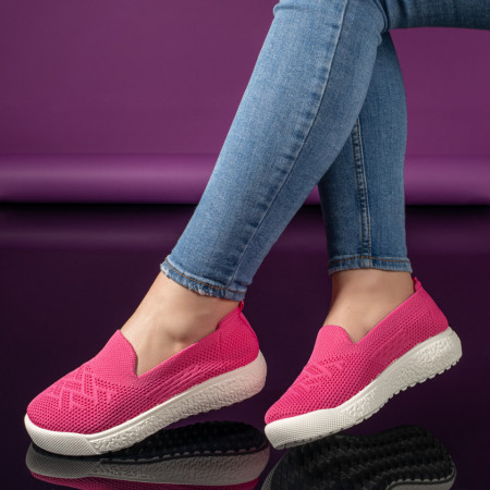 Espadrile dama cu talpa joasa roz inchis MOD11164, 2, modlet.ro