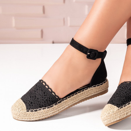 Pantofi dama, Espadrile dama din material textil negre ZEF09673 - zeforia.ro