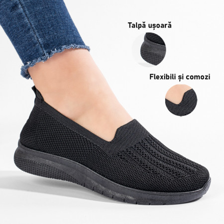 Espadrile dama din material textil negre ZEF11221, 3, zeforia.ro