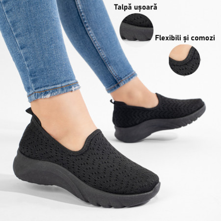 Espadrile dama sport negre ZEF11241, 4, zeforia.ro