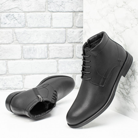 Ghete barbati negre din Piele naturala MOD10564, 1, modlet.ro